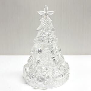 Vintage Iridescent Glass Christmas Tree Figurine